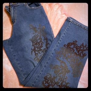 Vintage Baccini Embellished Jeans